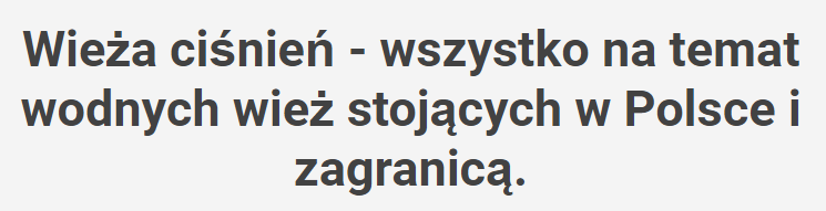 Wieża ciśnień